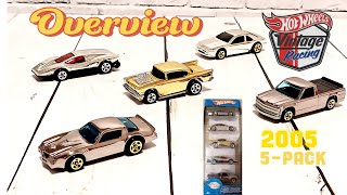 Hot wheels5pack 2005Chevy Camaro Z28Silver BulletChevy 57Chevy 1500Ford TBird Stocker [upl. by Gujral808]