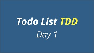 React TodoList TDD Day1 [upl. by Enelyw]