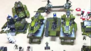 Halo Mega Bloks Custom Build Battle Scene  UNSC vs Covenant [upl. by Ydoow417]