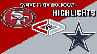 49ers vs Cowboys Week 5 Retro Bowl  Game Highlights [upl. by Leonteen]