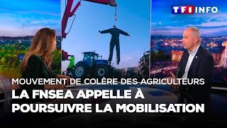 La FNSEA appelle à poursuivre la mobilisation des agriculteurs après les annonces de Gabriel Attal [upl. by Jarus923]