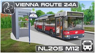 OMSI 2  Vienna Route 24a NL205 M12 [upl. by Tinor]