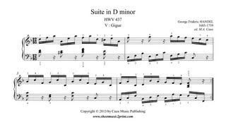 Handel  Gigue from Suite in D minor HWV 437 [upl. by Eido]