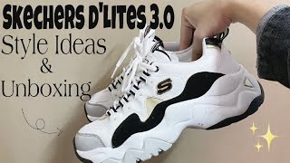 SKECHERS D’Lites 30 Nocturnal  Unboxing Review amp Style Ideas  SB Vlogs [upl. by Onifur]