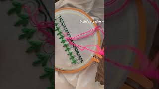 Simple borderline design youtube youtubeshorts shorts short viralvideo sewing stitch design [upl. by Els]