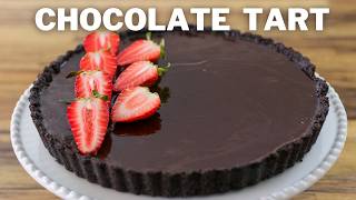 NoBake Chocolate Tart Recipe [upl. by Skelton]