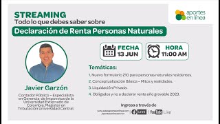 Declaración de Renta Personas Naturales [upl. by Ansilme375]