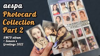 Photocard AESPA Photocard Collection Part 2 SMCU Winter Express amp Seasons Greetings 2022 [upl. by Anoj276]