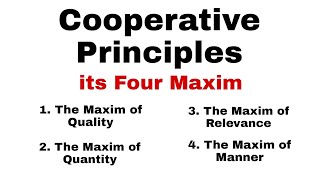 Cooperative Principles Cooperative Principles in PragmaticsDiscourse Studies Four Maxim [upl. by Aneres]