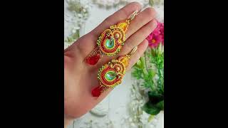 Сутажные серьги handmade diy украшения сутаж handmade jewelry soutache [upl. by Prochora]