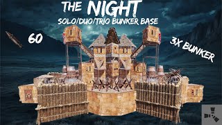 THE NIGHT•BEST SOLODUOTRIO BUNKER BASE DESIGN•CHEAP•MULTI TC•LOW UPKEEP•WIDEGAP• RUSTBASE 2024 [upl. by Avle]