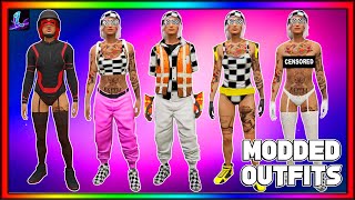 NEW WORKAROUND GTA 5 ONLINE HOW TO GET MULTIPLE FEMALE MODDED OUTFITS GTA 5 Clothing Glitches [upl. by Manella530]