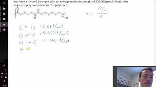 Degree of polymerization example problem [upl. by Socin]