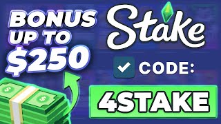 STAKE PROMO CODE — BONUS UP TO 250  RAKEBACK 5 Deposit Bonus on Stake [upl. by Notnil]