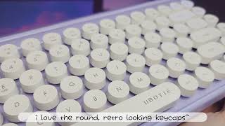 quick aesthetic lavender retro bluetooth keyboard review w UBOTIE Wireless Bluetooth Keyboard [upl. by Sheilah26]