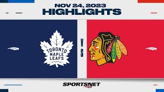 NHL Highlights  Maple Leafs vs Blackhawks  November 24 2023 [upl. by Claire]