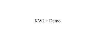 KWL Chart DemoGraphic Organizer for Reading and Writing [upl. by Nitsirhc237]