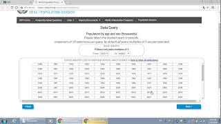 Population Pyramid Data Set from the UN Website [upl. by Akamaozu]