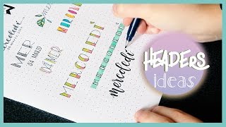 HEADERS IDEAS per il tuo Bullet Journal  Qualcosa di Erre [upl. by Naryb]