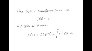 Hvordan brukes formelen for Laplacetransformasjonen [upl. by Zysk]