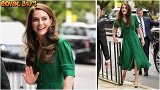 Princess Kate wows in green Suzannah London dress and Alessandra Rich pumps today [upl. by Yolande]