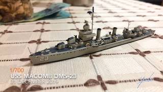 USS Macomb DD458DMS23  1700 [upl. by Hniv]