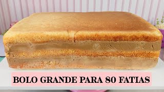 BOLO GRANDE DE ANIVERSÁRIO PARA 80 FATIAS  PESOU 8 KILOS ESSE BOLO Massa recheio e montagem [upl. by Ahtnahc]