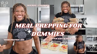 MEAL PREP FOR BEGINNERS  tips that actually HELP high protein low cal recipe [upl. by Hilliary411]