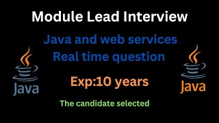 Module Lead interview discussion for Java and microservicesspring boot for 10 years experienced [upl. by Damiani]