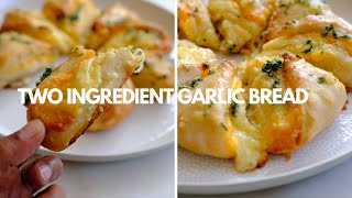 TWO INGREDIENT DOUGH  GARLIC BREAD  SUPER EASY RECIPE  ILHAN A [upl. by Sallee]