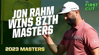 Jon Rahm Wins 2023 MASTERS Claims Green Jacket  The First Cut Golf Podcast [upl. by Ellehsad124]