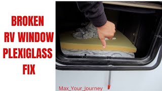 PLEXIGLASS RV WINDOW REPAIR  KEYSTONE RV DIY [upl. by Koller]