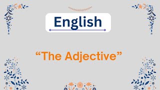 The Adjectives English for Competitive Exams  General English [upl. by Nnaeus]