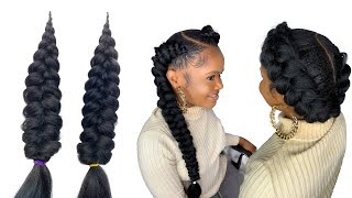 QUICK GODDESS BUTTERFLY BRAIDS USING EXPRESSION BRAID EXTENSION  Beginner Friendly [upl. by Neelik881]