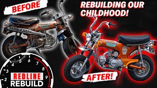 Blast From the Past Honda Trail 70 Restoration Timelapse  Redline Rebuild [upl. by Ahar637]