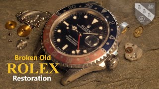 Restoration of a Broken Rolex  GMT Master  Internal Damage [upl. by David]