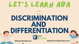 Response Differentiation and Stimulus Discrimination  ABA Terminology  RBT and BCBA Exam Review [upl. by Dace]