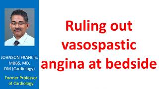 Ruling out vasospastic angina [upl. by Letnwahs842]