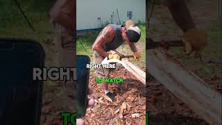 Epic Log Peeling Race logpeeling debarker challengeaccepted [upl. by Tracee913]