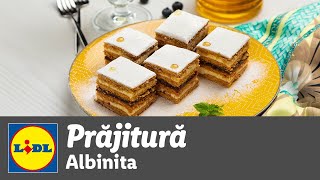 Prajitura Albinita • reteta Bucataria Lidl [upl. by Ydnam]