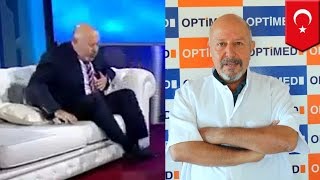 Heart attack on live TV Turkish doctor Uğur Yensel has two heart attacks before ad break [upl. by Cleavland]