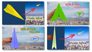 4 IDEAS  Cómo Hacer un Avión de Papel  Hazlo facil [upl. by Suravart]