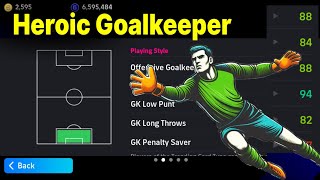 HEROIC OFFENSIVE 94 REFLEXES GOALKEEPER WITH BEST SKILLS IN EFOOTBALL 2024 MOBILE [upl. by Aicnorev]