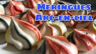 🍎❤️MERINGUES ARCENCIEL 🌈 AVEC DEUX INGRÉDIENTS [upl. by Nilreb257]