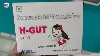 HGut Powder  Saccharomyces Boulardi And Bacilius Solution Powder  H Gut Powder Uses Benefits Dose [upl. by Muhcon638]