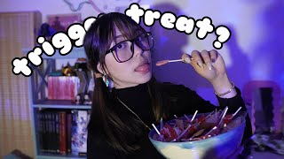 ASMR Trick or Treat Trigger Assortment Body Triggers Kisses Lollipop Sounds Hand Sounds amp More [upl. by Eciral732]