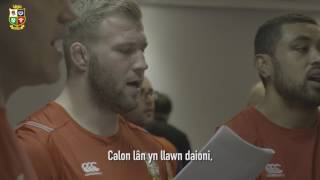 The Lions sing Calon Lân  Sing Your Support  Lions NZ 2017 [upl. by Arabel874]