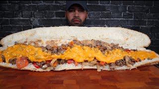 ASMR PHILLY CHEESESTEAK MUKBANG [upl. by Puri]