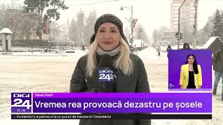 Ciclonul polar a lovit România Drum închis în Buzău șoferi înzăpeziți [upl. by Ennadroj]