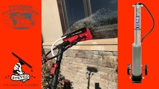 WATER FED POLE TECHNIQUE  WINDOW CLEANING  TUCKER  XERO PURE [upl. by Ennahoj]